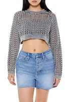 Cropped Netted Sweater