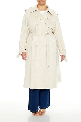 Plus Notched Trench Coat