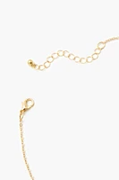 Rhinestone Cross Charm Necklace