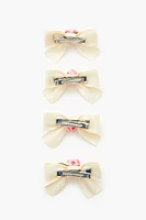 Rosette Bow Hair Clip Set