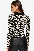 Abstract Cutout Sweater