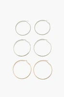 Etched Hoop Earring Set