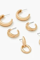 Smooth Hoop Earring Set