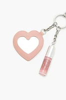 Mirror & Lip Gloss Keychain