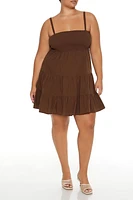 Plus Tiered Mini Babydoll Dress