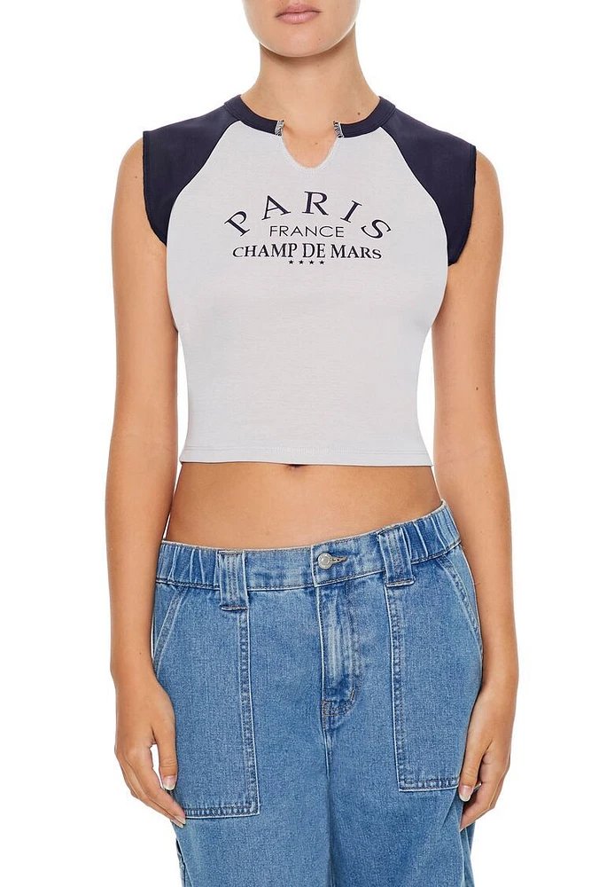 Paris France Raglan Baby Tee