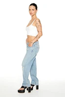 High-Rise Straight Jeans