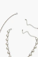 Faux Stone Y-Chain Necklace Set