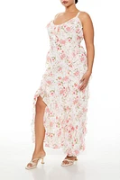 Plus Ruffle Floral Maxi Dress