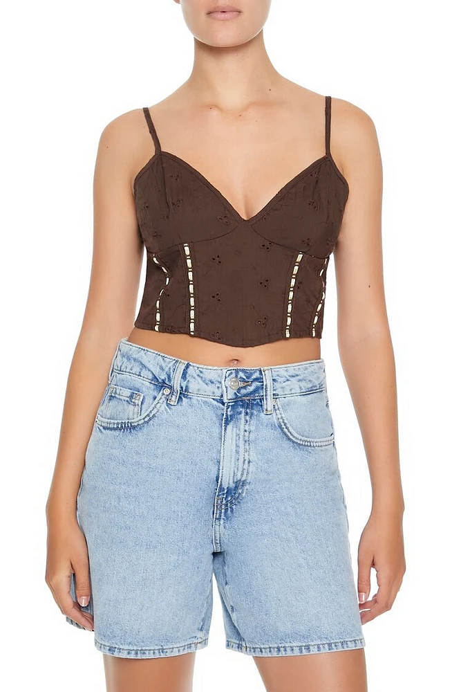 Eyelet Cropped Cami