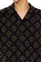 Textured Geo Cropped Shirt