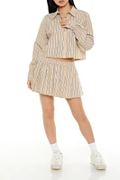 Poplin Striped Cropped Shirt