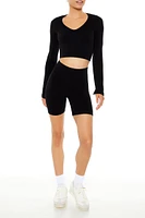 Active Seamless Long-Sleeve Crop Top