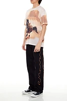 Embroidered Arrow Mid-Rise Jeans