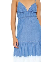 Denim Dip-Dye Cami Maxi Dress