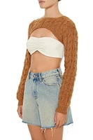 Cable Knit Shrug Sweater