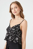 Floral Print Flounce Cami