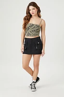 Reworked Lace-Up Cropped Cami