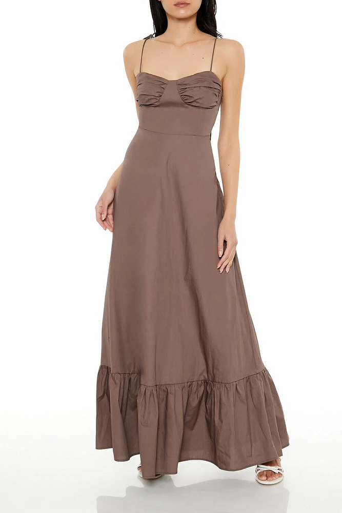 Sweetheart Tie-Strap Maxi Dress