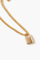 Frasier Sterling Lock Pendant Necklace