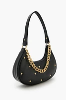 Crescent Heart Charm Shoulder Bag