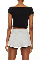 Boat Neck Crop Top