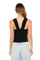 Sleeveless Snap-Button Top