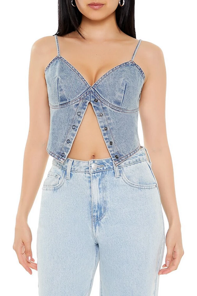 Split-Hem Denim Cami