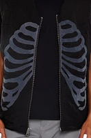 Skeleton Ribcage Zip-Up Vest