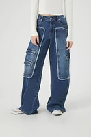 Baggy Frayed Cargo Jeans