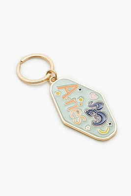 Aries Enamel Keychain