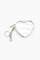 Metallic Heart Coin Purse