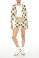 Argyle Cardigan Sweater