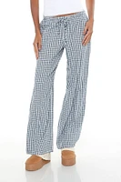 Gingham Drawstring Pants