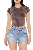 Seamless Ribbed Cropped Tee