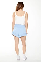 Smocked Ruffle-Trim Shorts