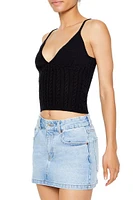 Cropped Sweater-Knit Cami