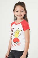 Girls Pokemon Raglan Tee (Kids)