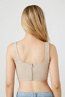 Twill Corset Crop Top