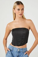 Satin Cropped Tube Top