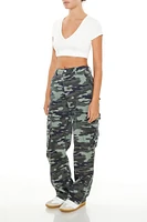 Camo Print Cargo Pants