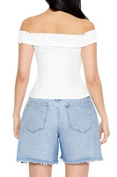 Off-the-Shoulder Poplin Top