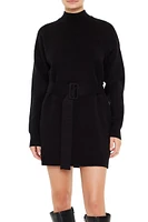 Belted Mini Sweater Dress