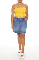 Plus Sweater-Knit Tube Top