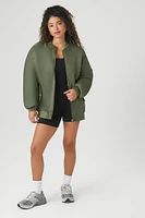 Faux Shearling Bomber Jacket