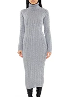 Cable Knit Midi Sweater Dress