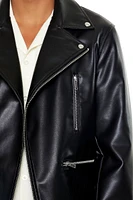 Faux Leather Moto Jacket