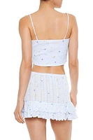 Floral Print Cropped Pajama Cami