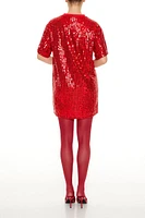 Sequin Festive AF T-Shirt Dress