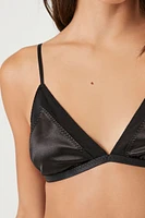 Satin Triangle Lingerie Bralette